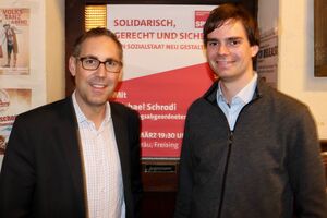 Bundestagsabgeordneter Michael Schrodi (links) und SPD-Kreisvorsitzender Andreas Mehltretter