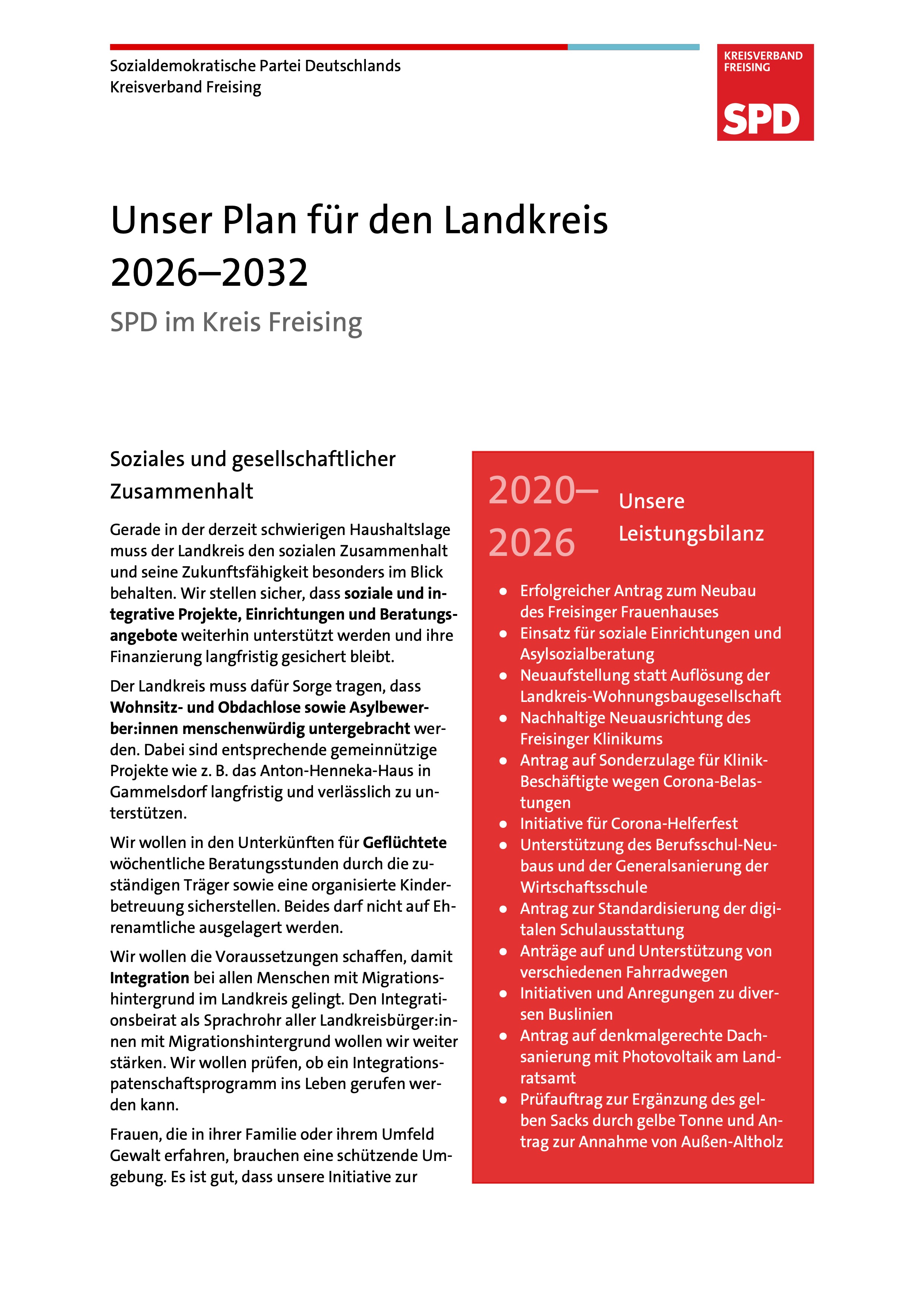 SPD-Kreiswahlprogramm 2026-2032