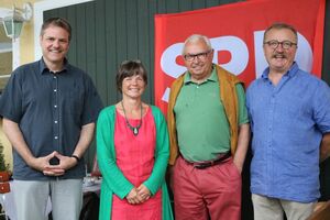 Bilder v.l.n.r. Peter Warlimont, Margot Stöckl, Konrad Friedrich und Max Kreilinger