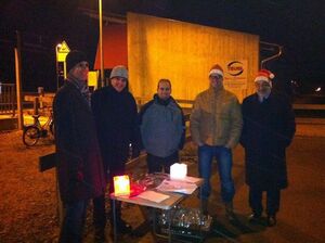 Unsere Lebkuchenmannschaft: v.l.n.r. Johannes Hehnen, Peter Warlimont, Martin Bengler, Florian Simbeck, Herbert Bengler.