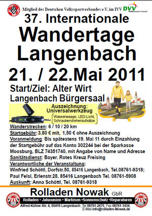 Plakat für Wandertag