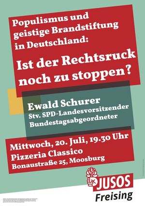 Diskussion mit MdB Ewald Schurer: Ist der Rechtsruck noch zu stoppen?